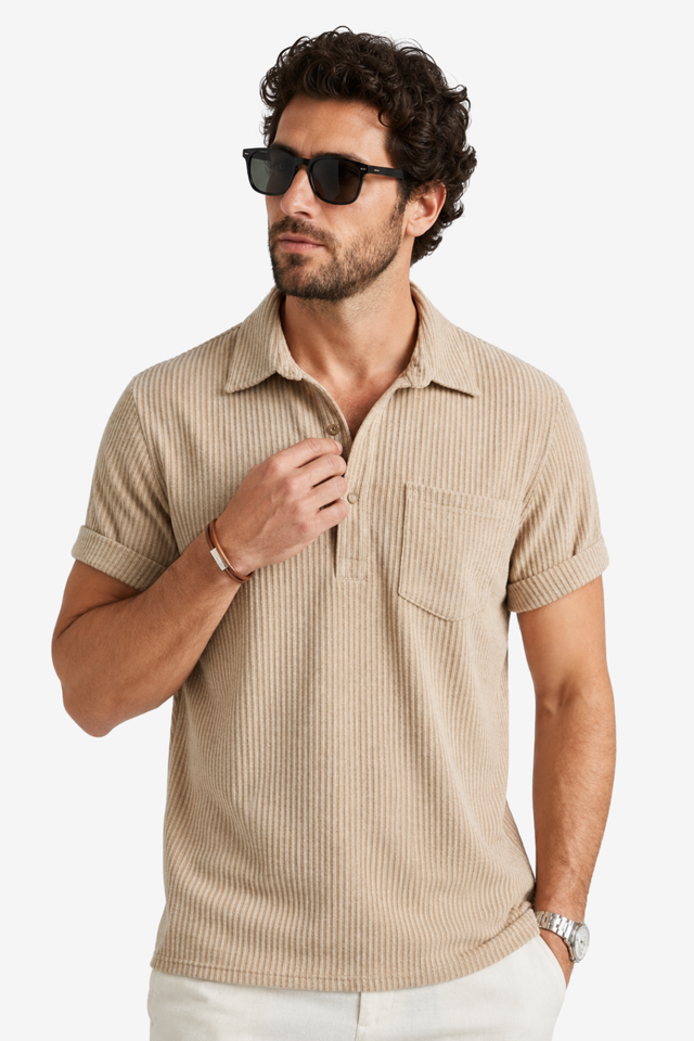 VALERIQUE | Chemise Décontractée pour Homme – Manches Courtes et Coupe Classique
