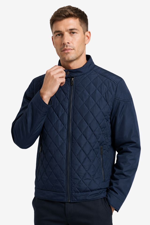 VALERIQUE | Homme Veste matelassée coupe ajustée col montant style moderne