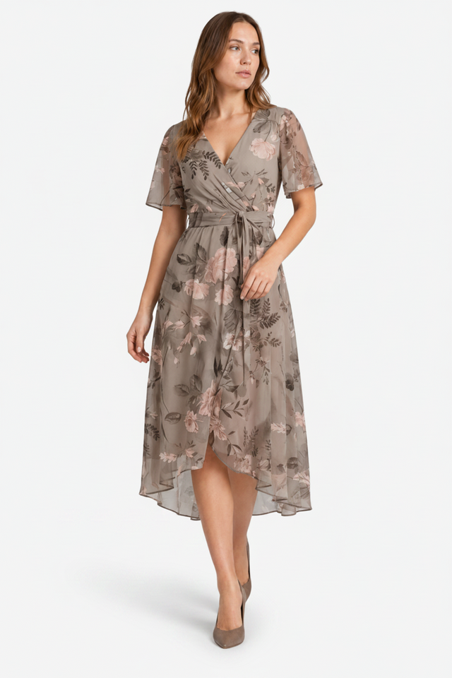 VALERIQUE | Femme Robe Fleurie Enveloppante pour