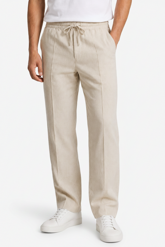 VALERIQUE | Homme Pantalon Décontracté - Taille Élastiquée avec Cordon de Serrage, Poches Latérales