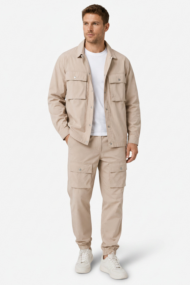 VALERIQUE | Ensemble Cargo Deux Pièces pour Homme – Veste Utilitaire Pantalon Coordonné