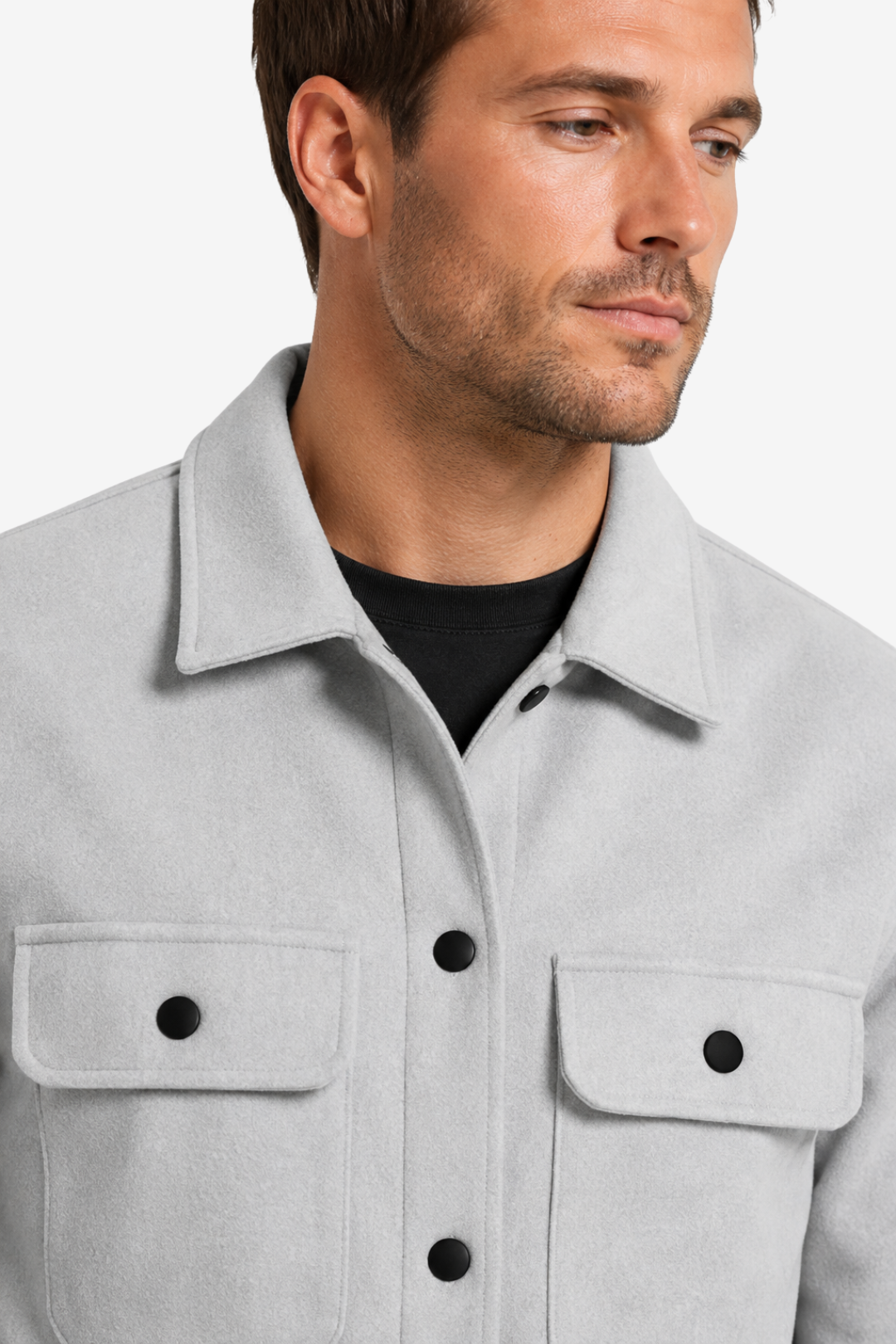 VALERIQUE | Surchemise Utilitaire pour Homme – Fermeture Boutonnée Poches à Rabat Design Décontracté