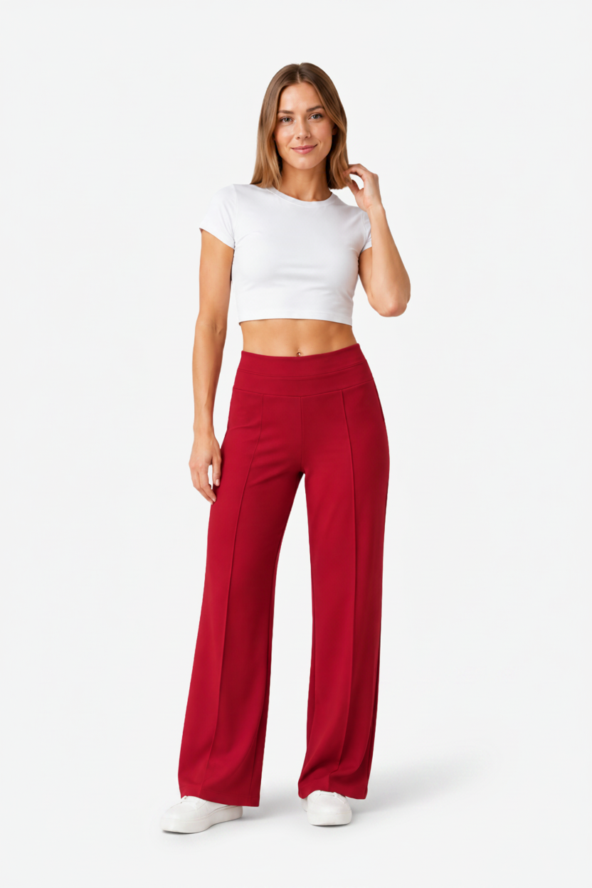 Pantalon uni pour femme