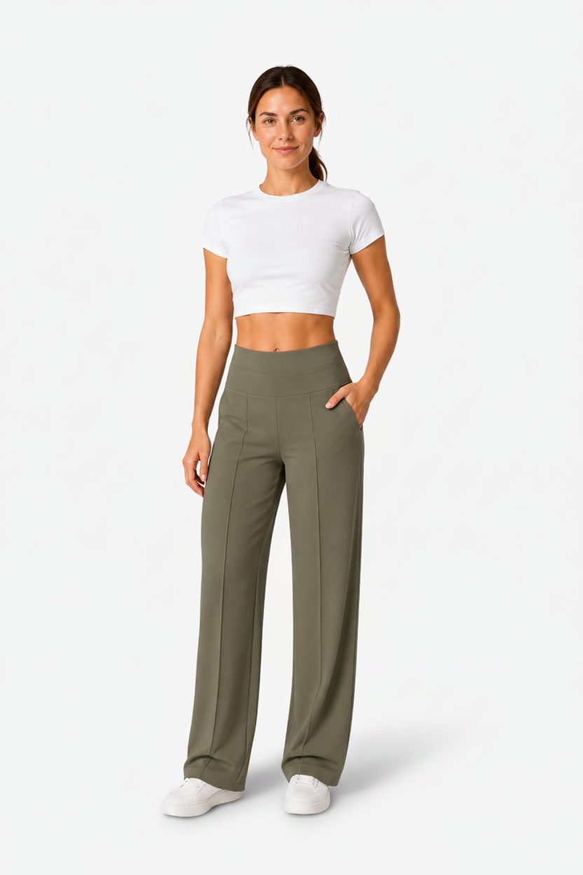 Pantalon uni pour femme