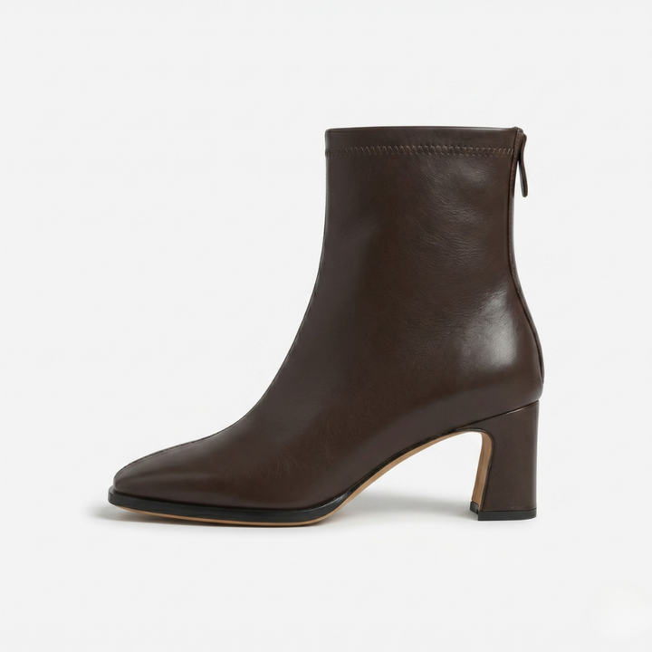 VALERIQUE | Bottines Vintage à Bout Carré pour Femme – Élégance Intemporelle