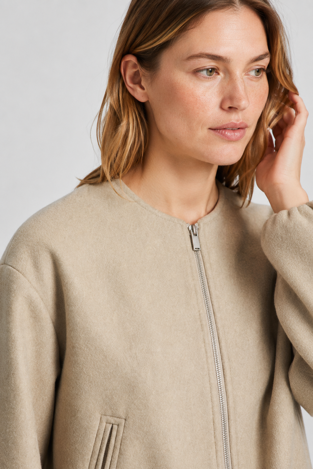 VALERIQUE | Veste Bomber Femme - Kaki, Gris et Noir