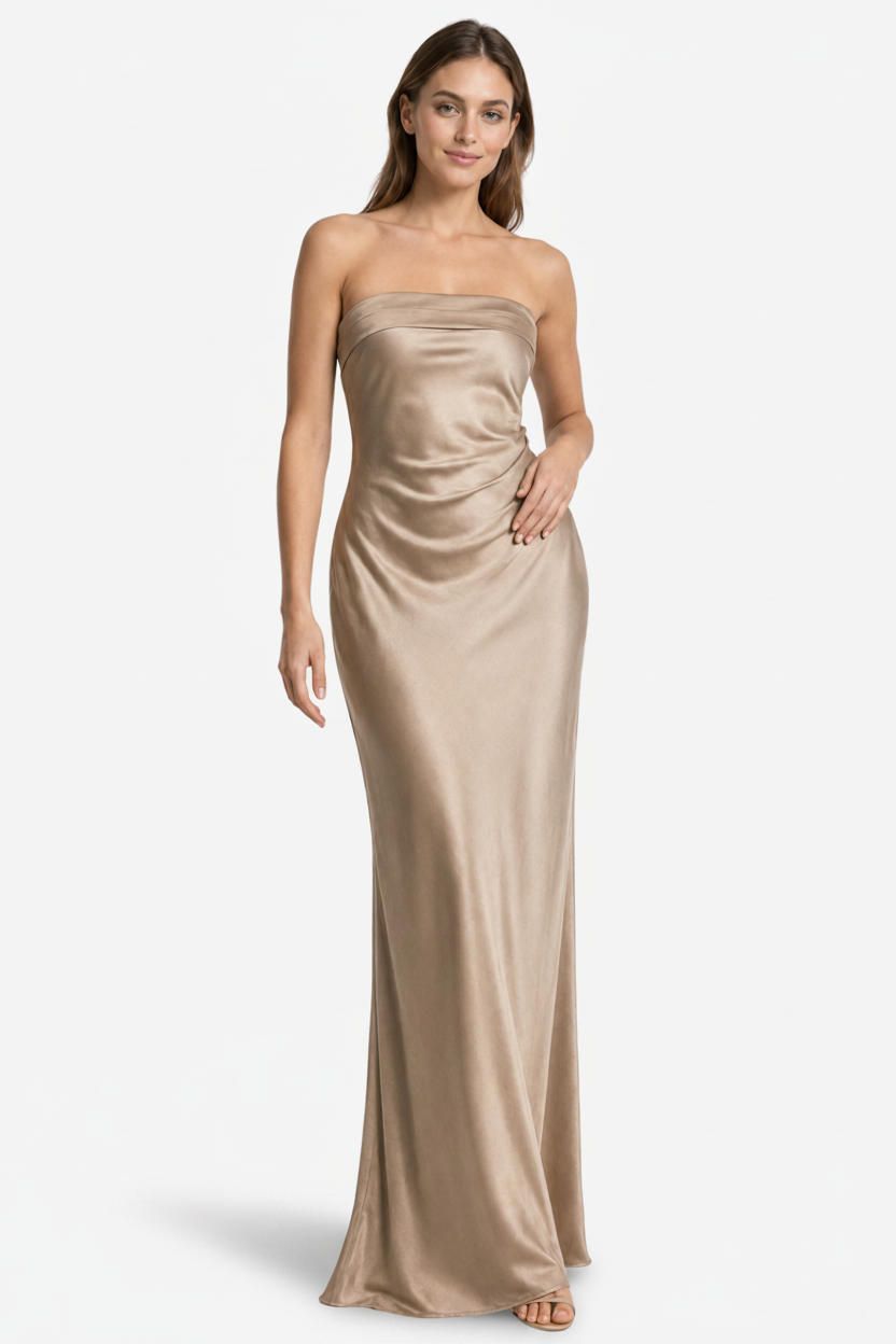 VALERIQUE | Femme Robe longue bustier coupe ajustée style fluide