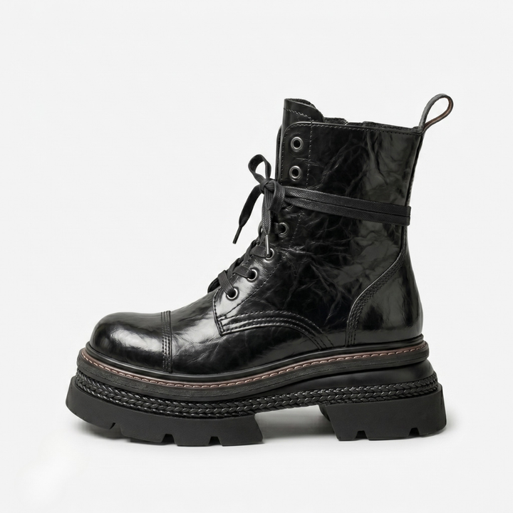 VALERIQUE | Bottes d’Hiver à Plateforme pour Femme – Style Lacé Élégant