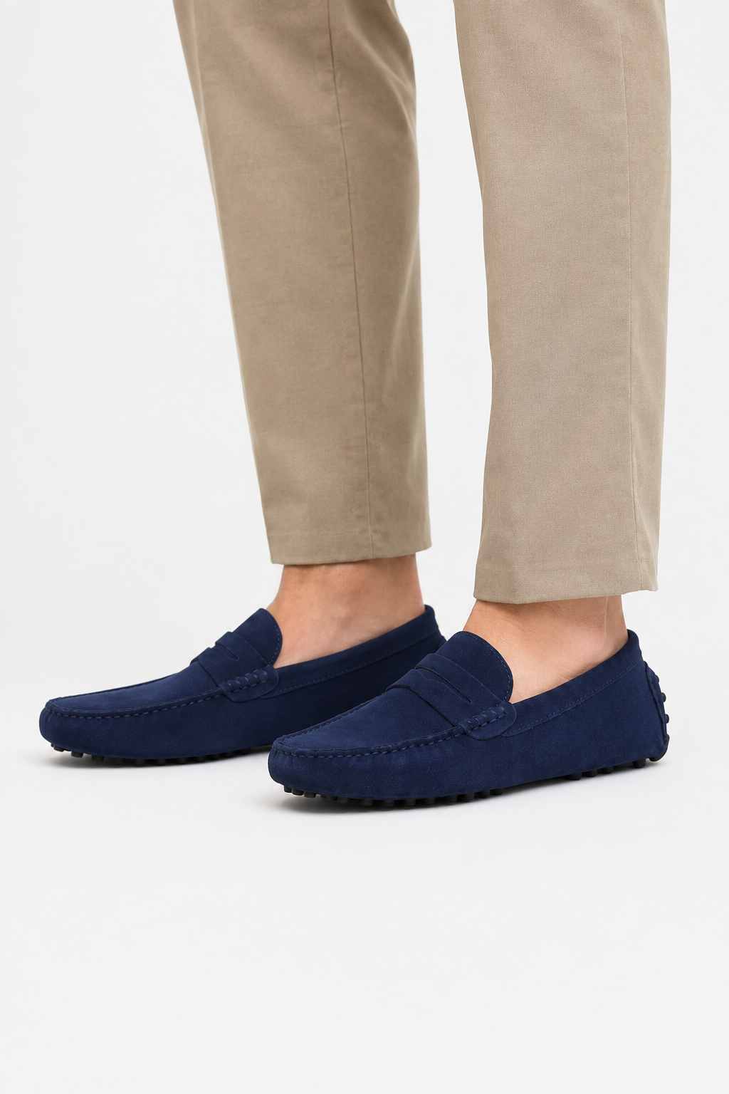 VALERIQUE | Mocassins en Daim pour Homme – Coupe Classique Sans Lacets