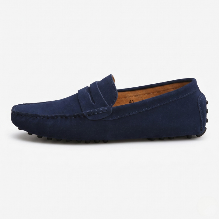VALERIQUE | Mocassins en Daim pour Homme – Coupe Classique Sans Lacets