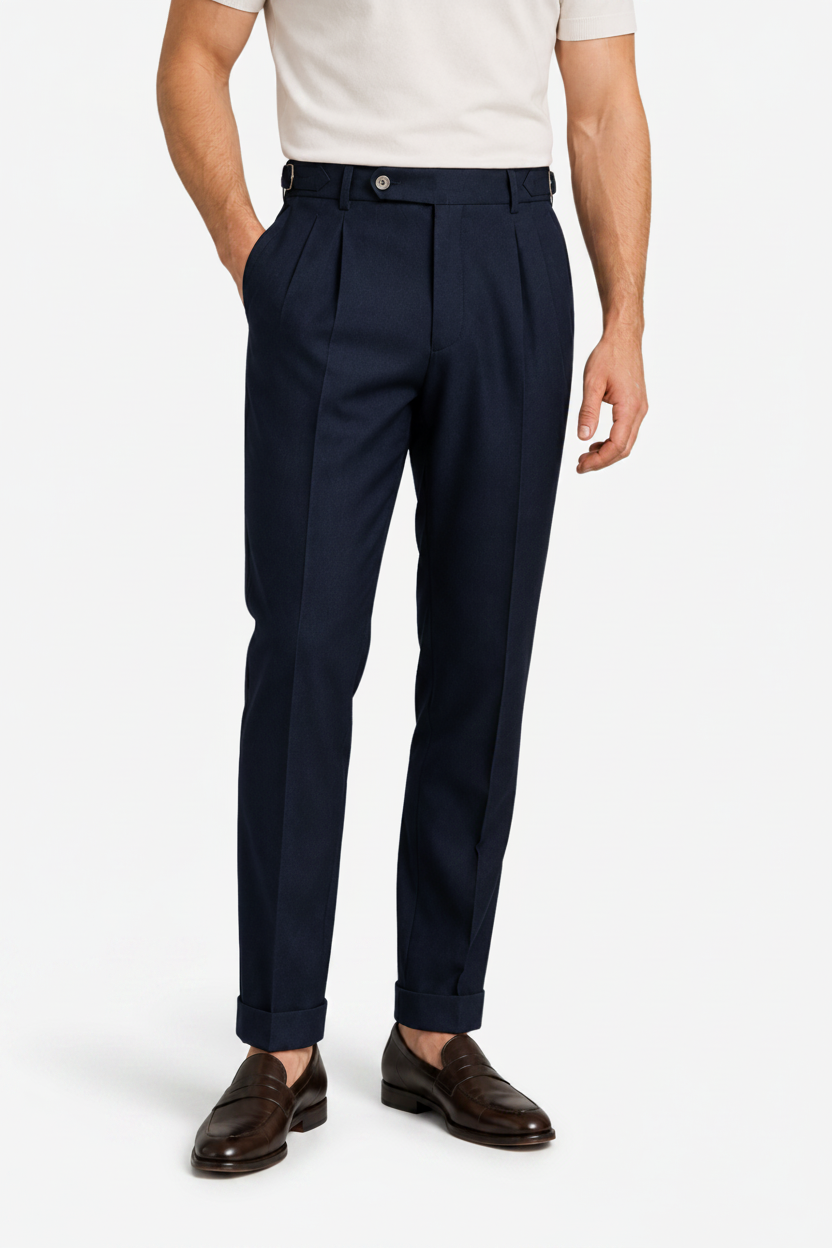 VALERIQUE | Pantalon Homme Tailleur Plissé – Style Formel Élégant