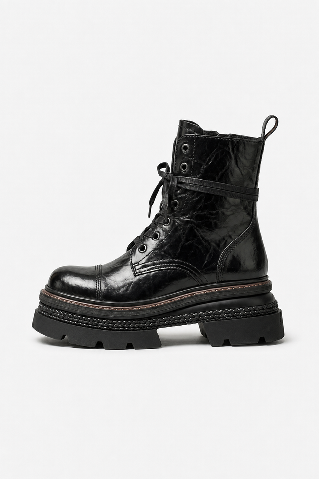 VALERIQUE | Bottes d’Hiver à Plateforme pour Femme – Style Lacé Élégant