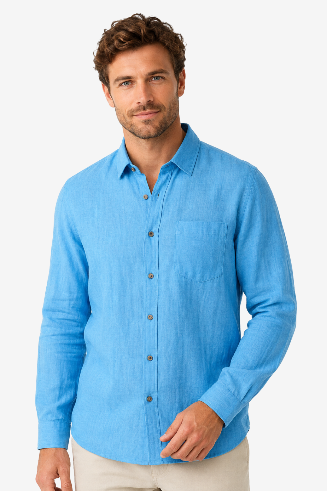 VALERIQUE | Chemise à manches longues coupe classique style minimaliste pour usage quotidien