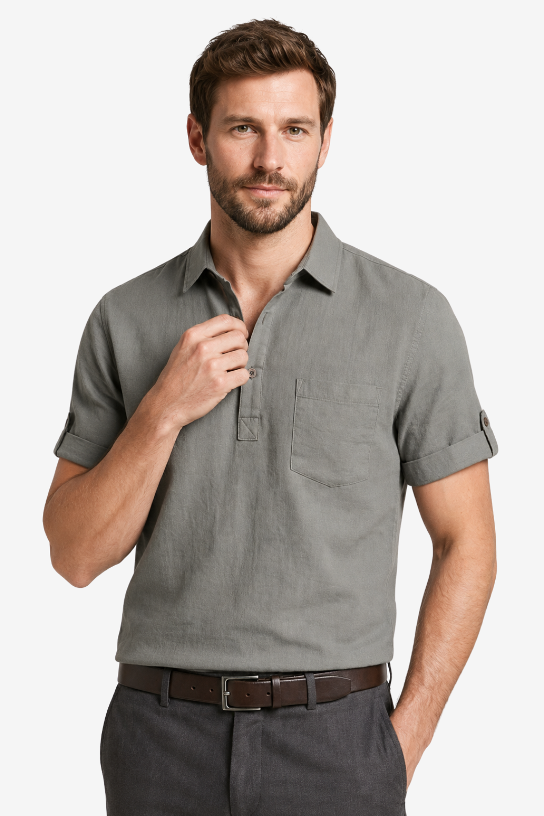 VALERIQUE | Homme Polo manches courtes coupe ajustée poche poitrine style décontracté