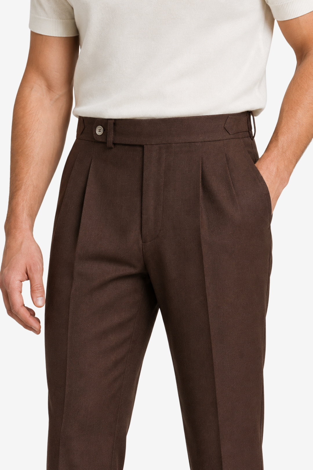 VALERIQUE | Pantalon Homme Tailleur Plissé – Coupe Slim