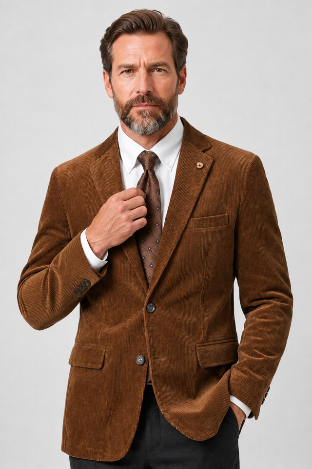 VALERIQUE | Blazer en Velours Côtelé pour Homme – Veste Classique