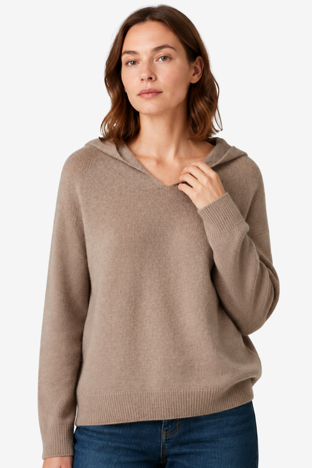 VALERIQUE | Pull à Capuche Décontracté en Laine pour Femme – Coupe Ample