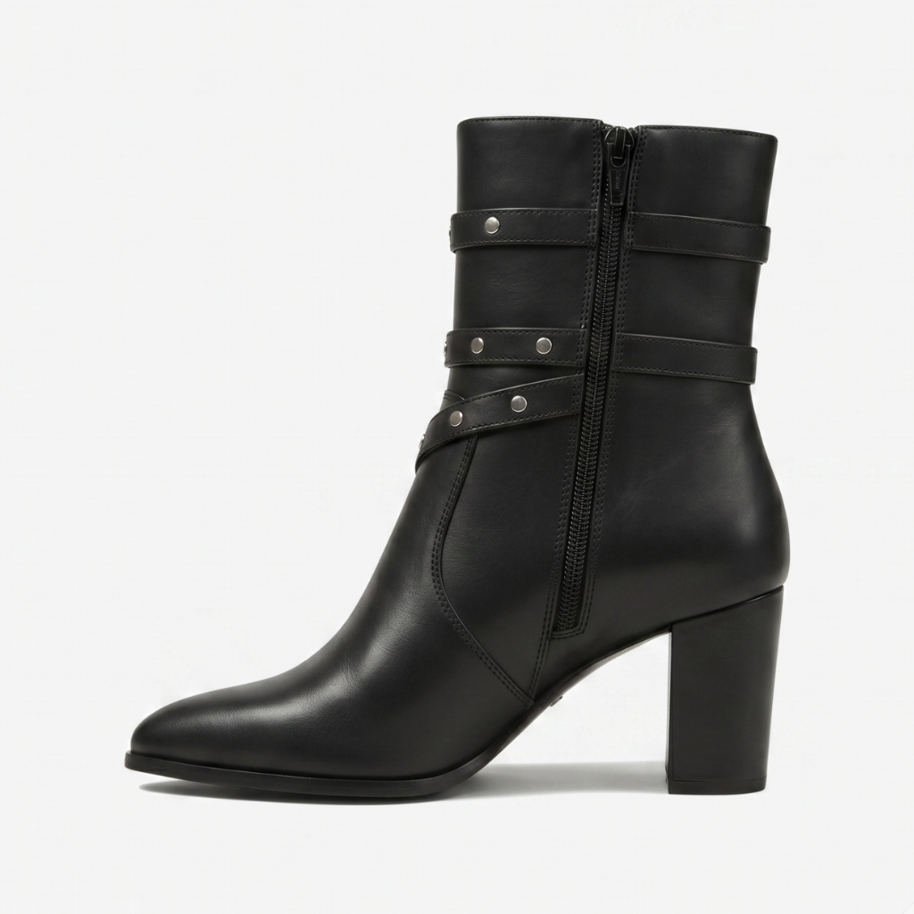 VALERIQUE | Bottines en Cuir Synthétique pour Femme – Bout Pointu