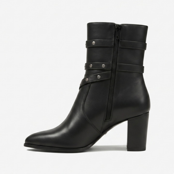 VALERIQUE | Bottines en Cuir Synthétique pour Femme – Bout Pointu