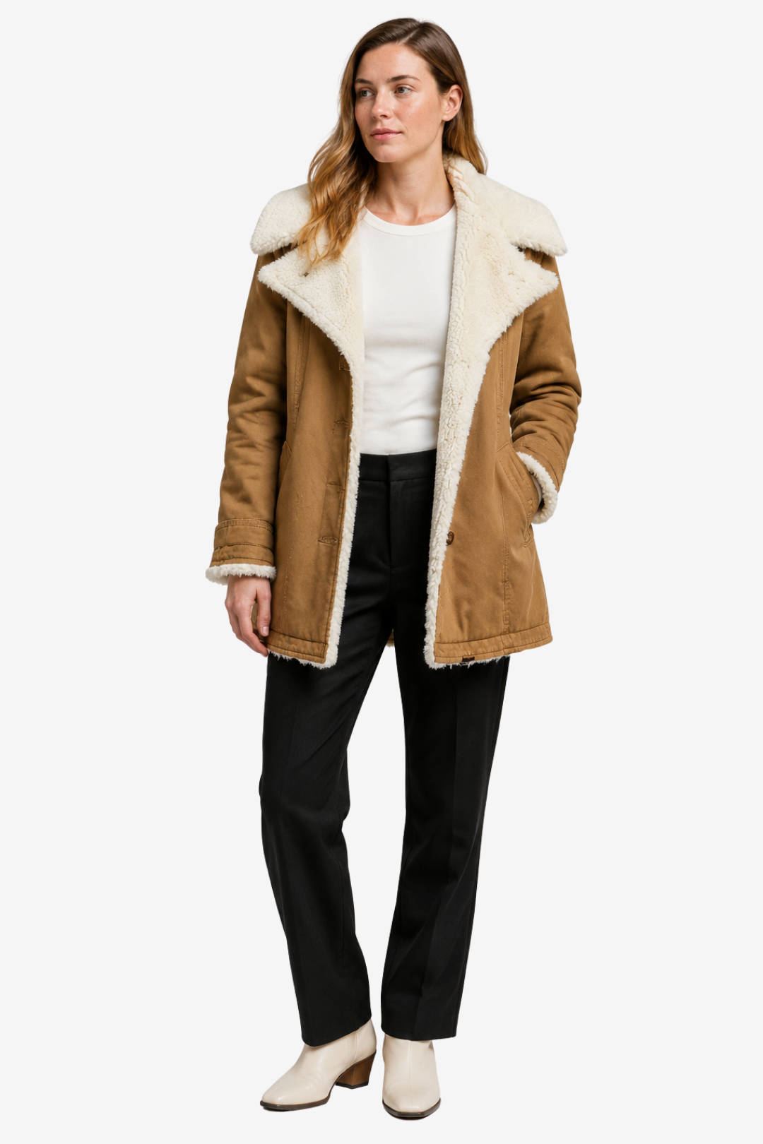 VALERIQUE | Manteau d’hiver à manches longues pour femme – Doublure polaire et fermeture boutonnée