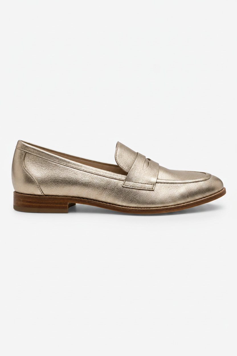 VALERIQUE | Mocassins patchwork à bout rond pour femmes – Bride penny classique et modèle facile à enfiler
