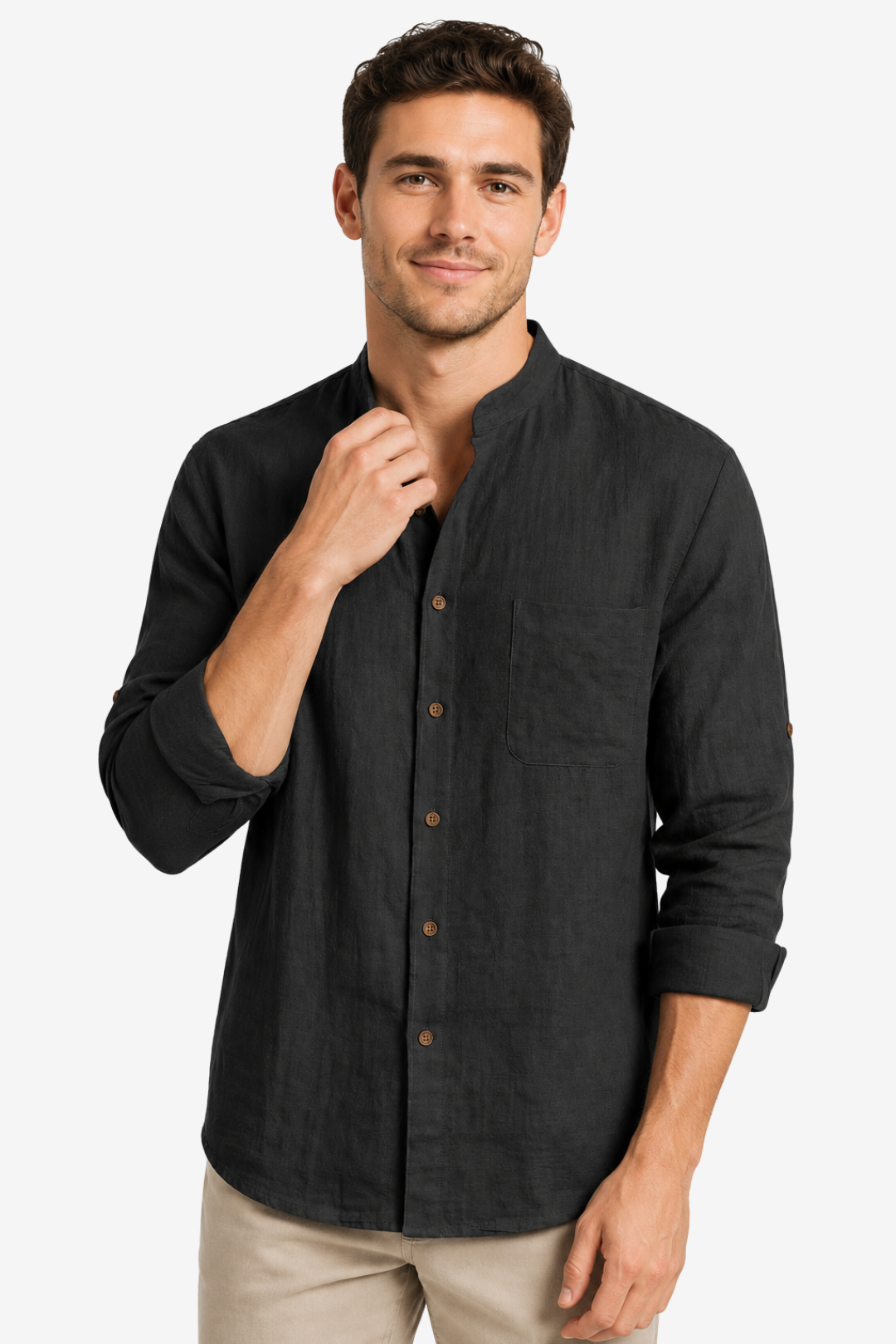 VALERIQUE | Homme Chemise Décontractée en Mousseline