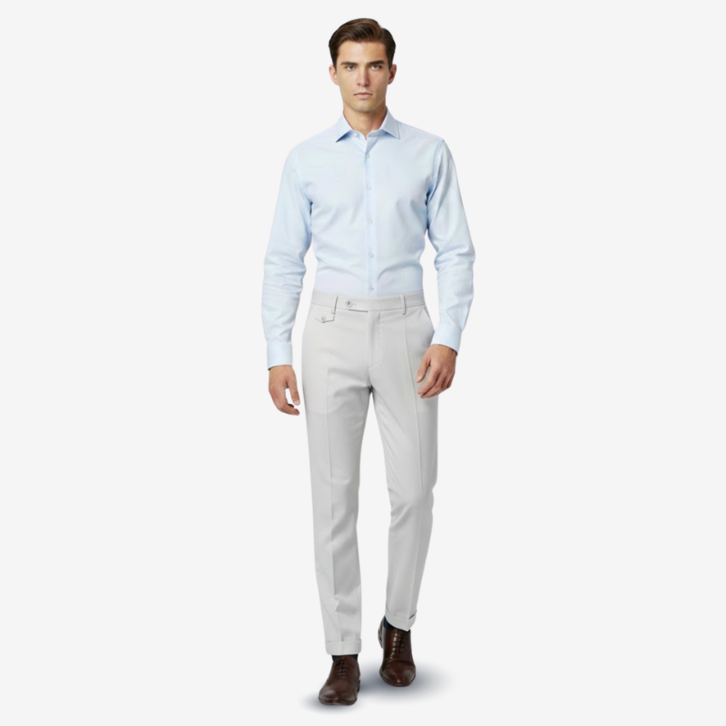 VALERIQUE | Pantalon Homme Tailleur Plissé – Taille Ajustable et Légère