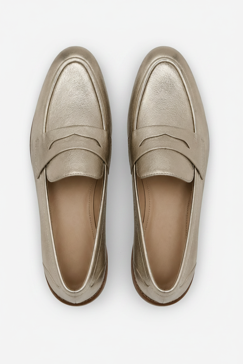VALERIQUE | Mocassins patchwork à bout rond pour femmes – Bride penny classique et modèle facile à enfiler