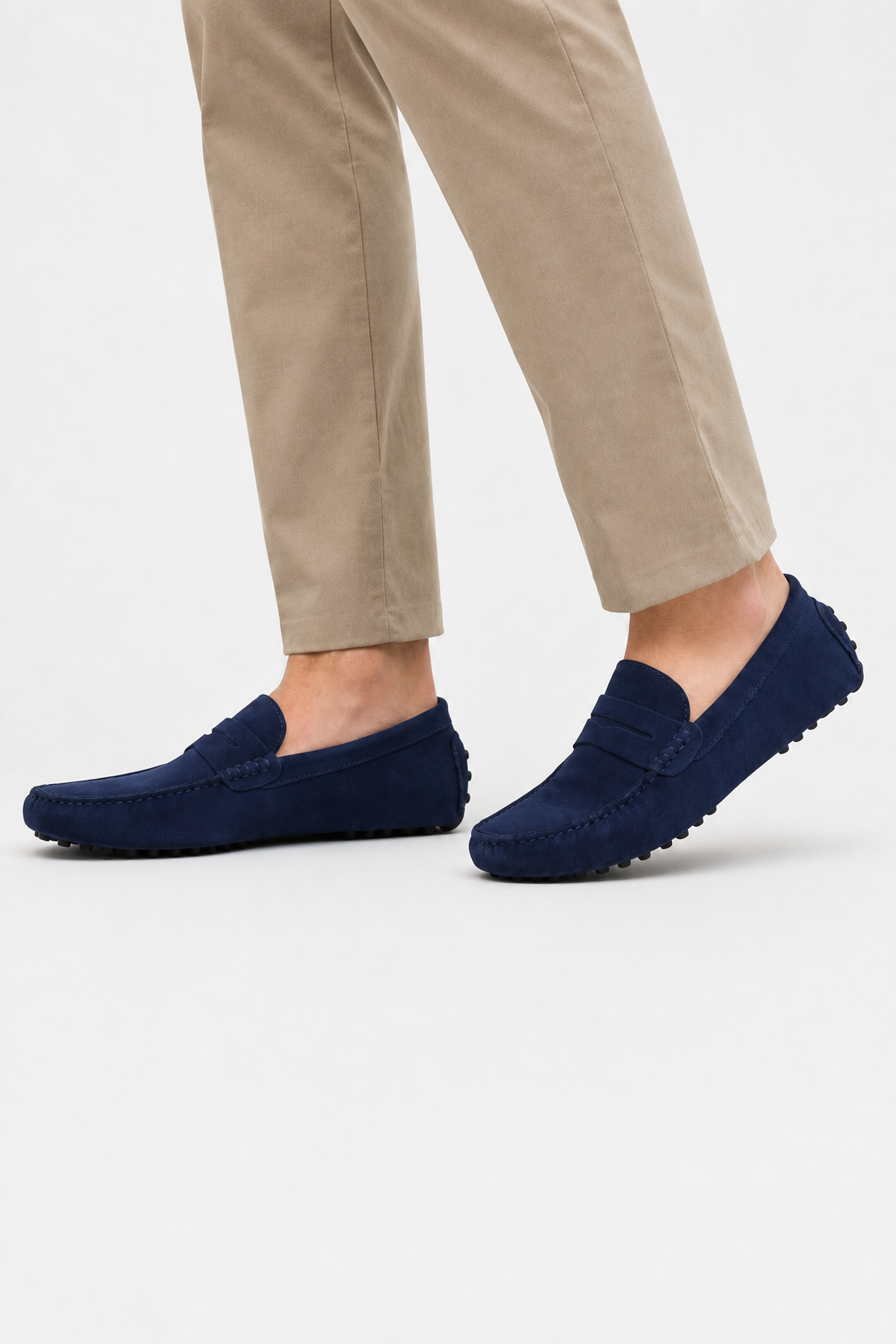 VALERIQUE | Mocassins en Daim pour Homme – Coupe Classique Sans Lacets