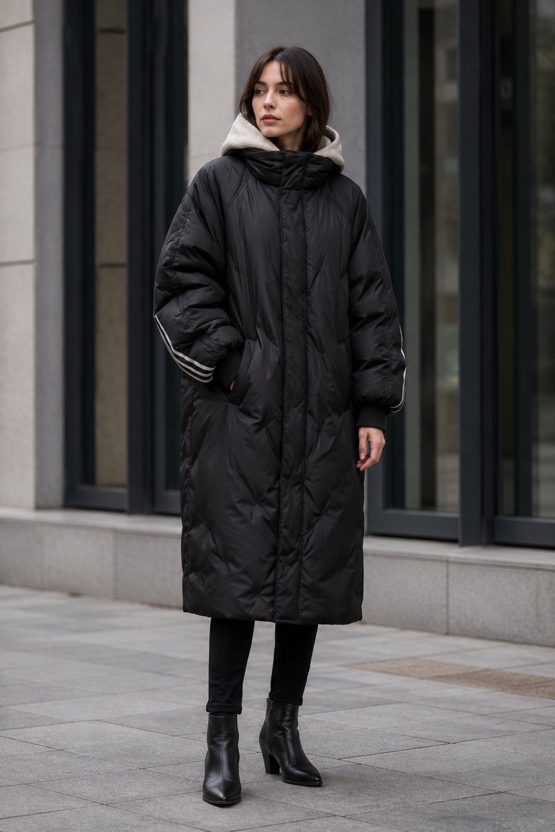 VALERIQUE | Longue Doudoune pour Femme – Capuche Matelassée Design Hivernal