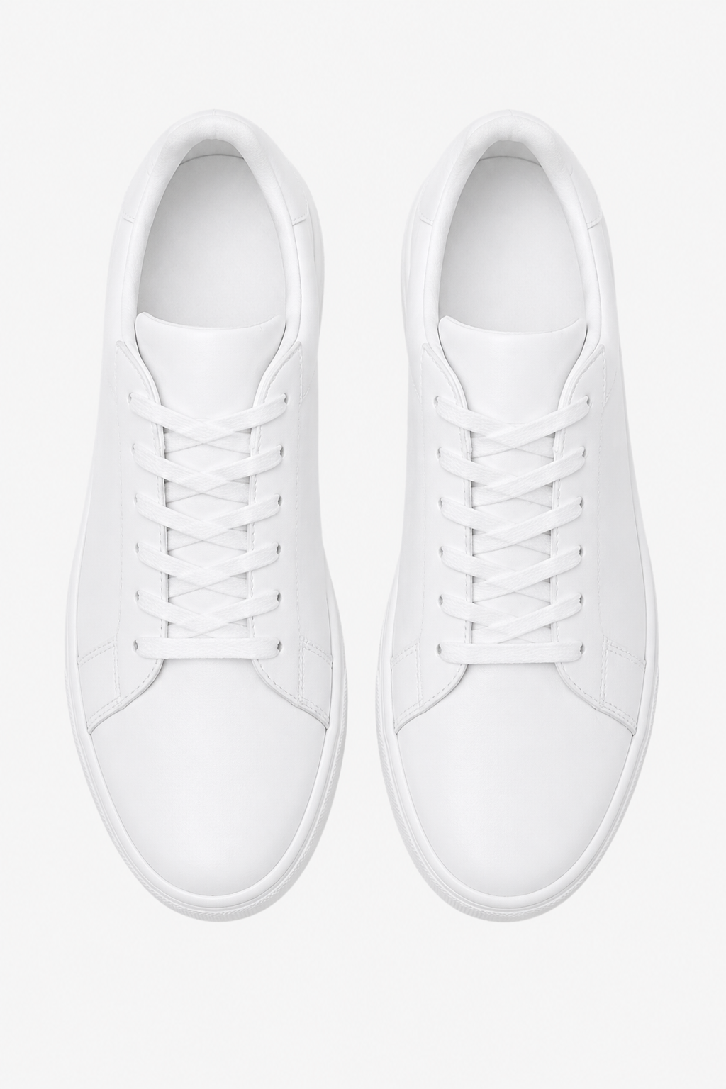 VALERIQUE | Baskets Basses Blanches à Lacets avec Détail Vert – Style Minimaliste