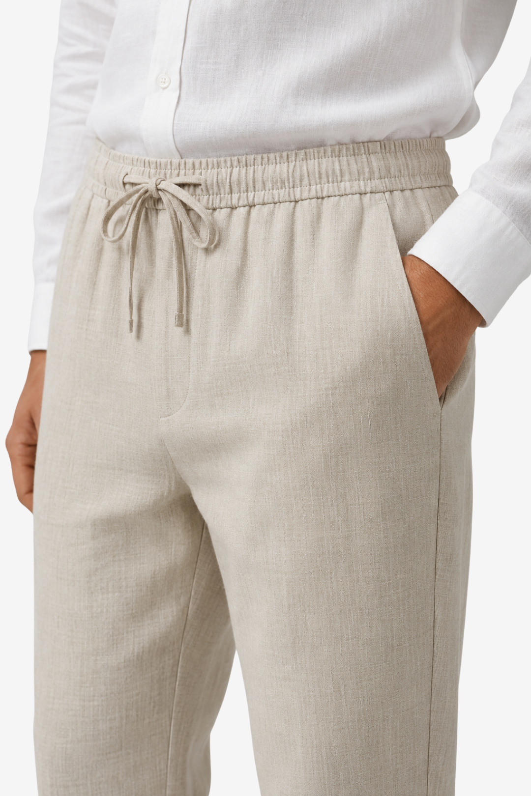 VALERIQUE | Pantalon en Lin Léger pour Homme – Coupe Ample