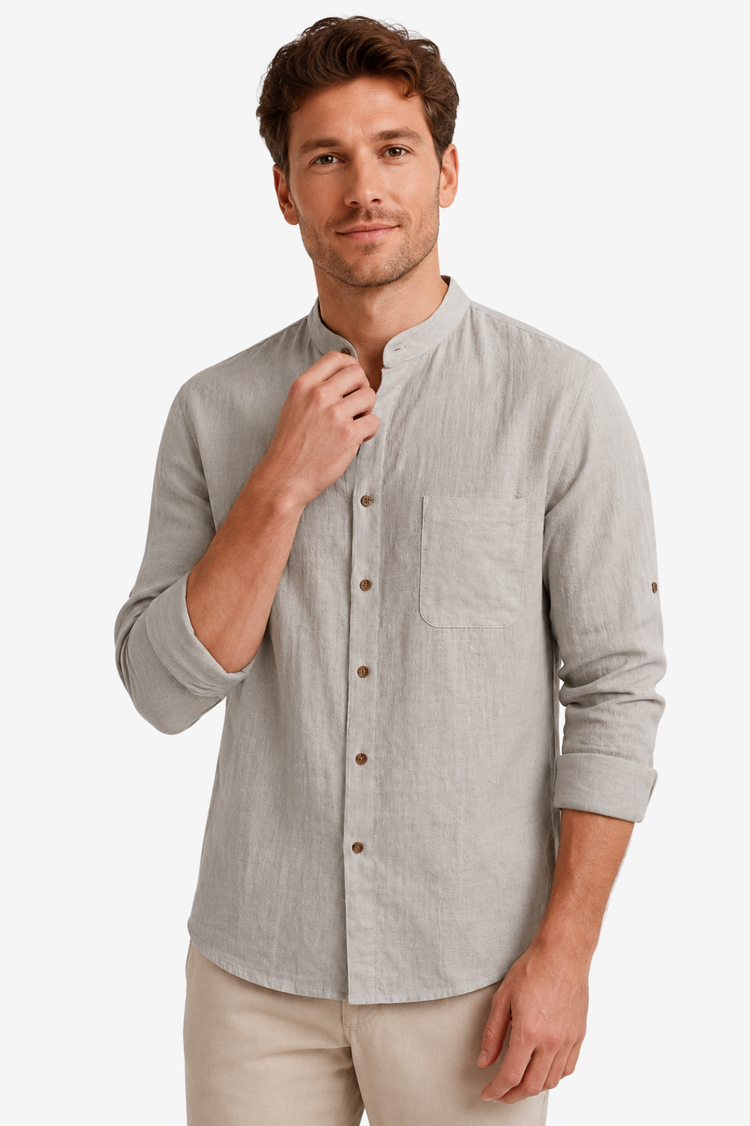 VALERIQUE | Homme Chemise Décontractée en Mousseline