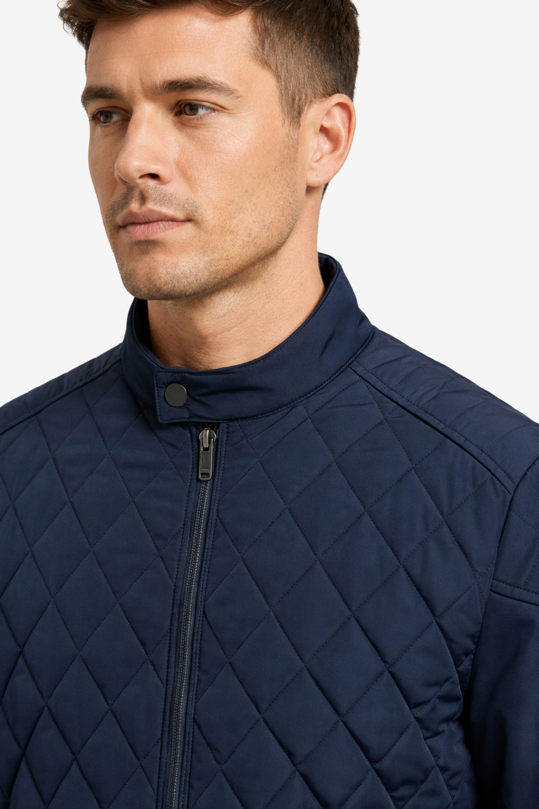 VALERIQUE | Homme Veste matelassée coupe ajustée col montant style moderne