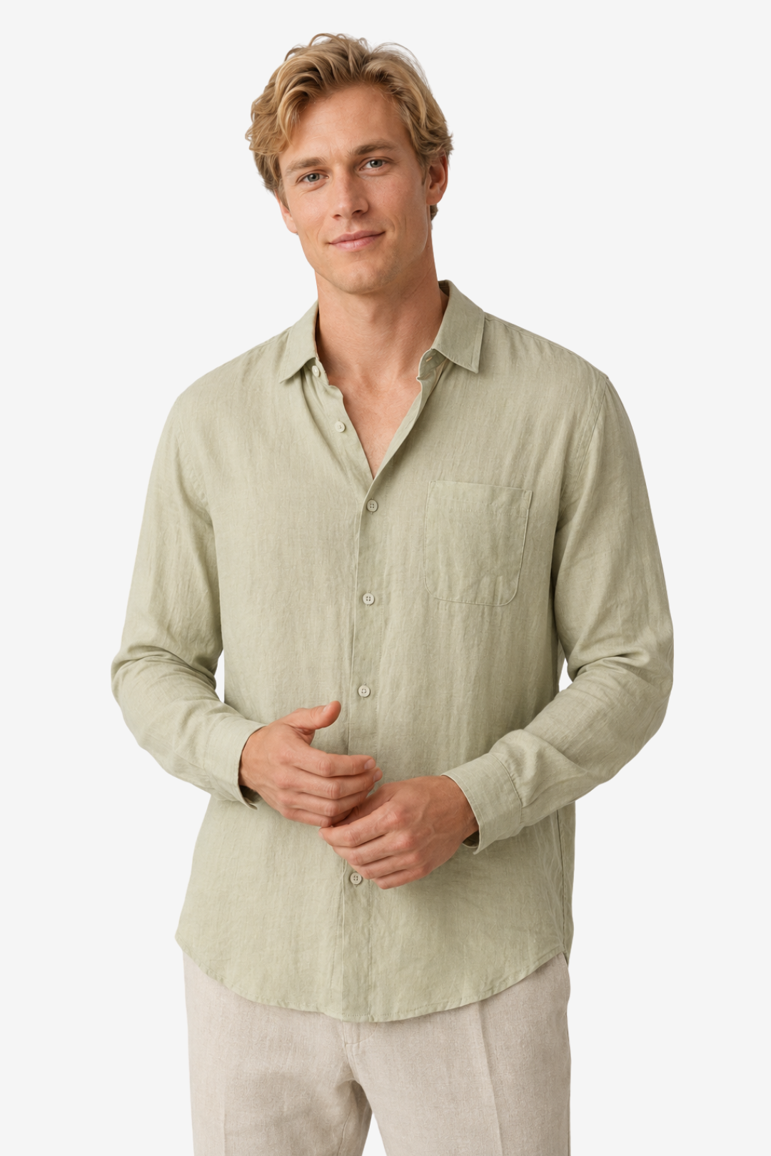 VALERIQUE | Chemise Manches Longues en Lin Léger pour Homme – Style Décontracté