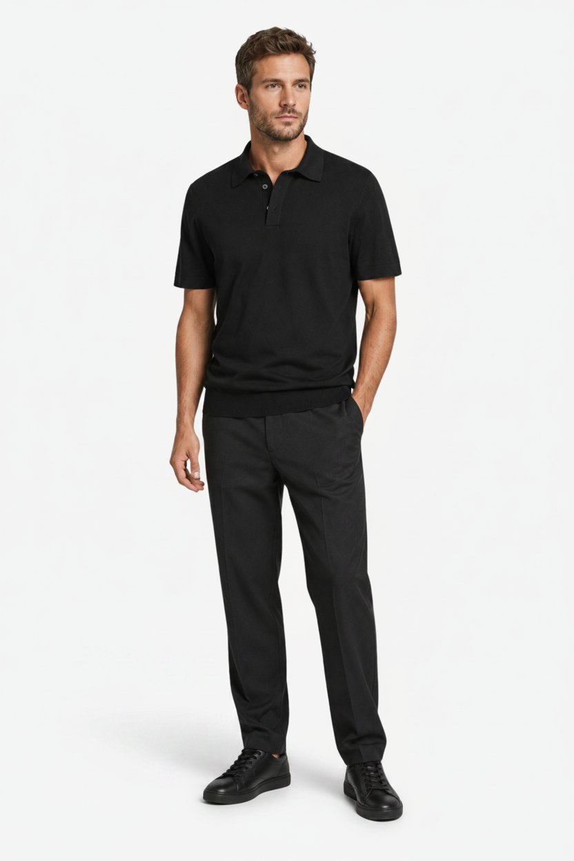 VALERIQUE | Homme Polo en coton coupe droite manches courtes style décontracté