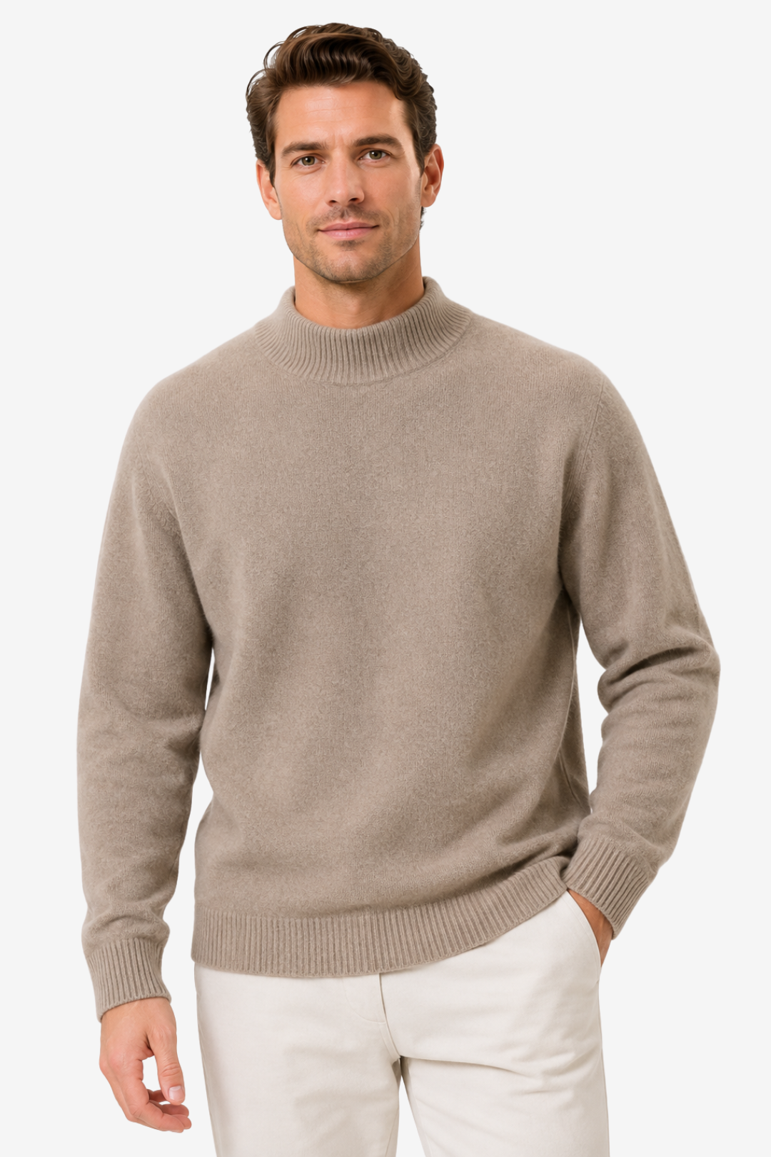 VALERIQUE | Pull Col Rond pour Homme – Maille Classique Manches Longues Finitions Côtelées