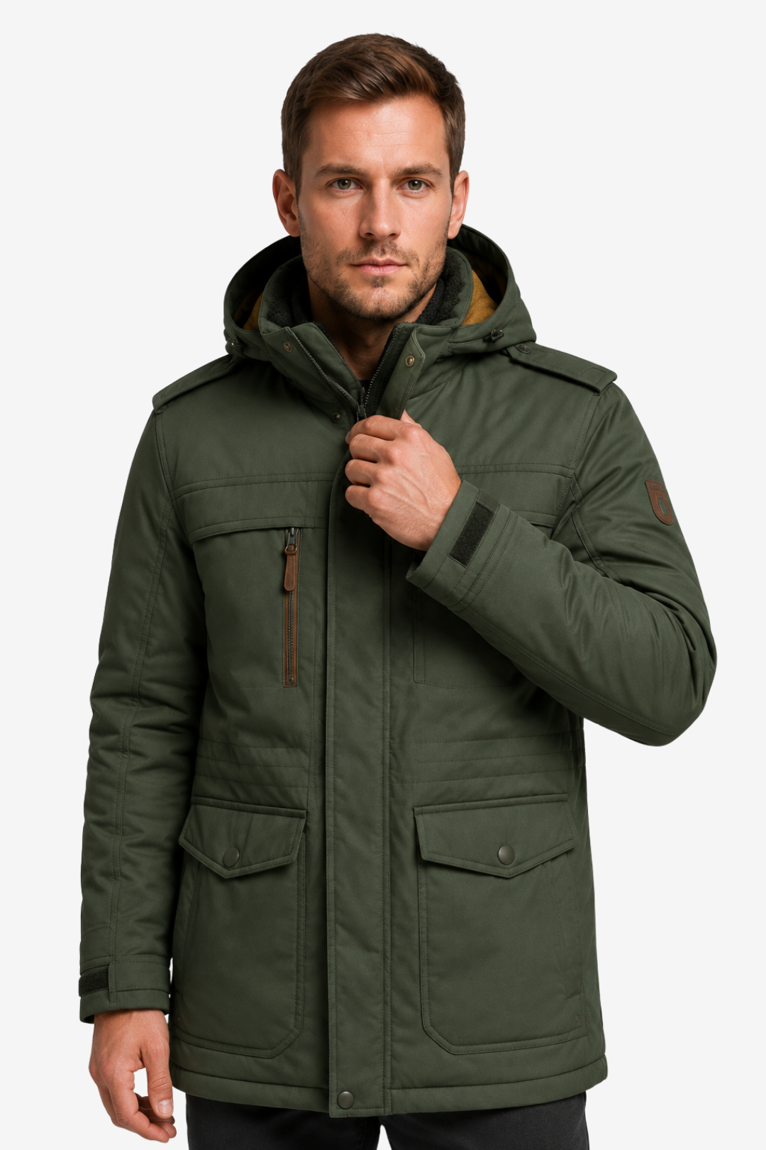 VALERIQUE | Parka mi-longue pour homme – Capuche et fermeture zippée