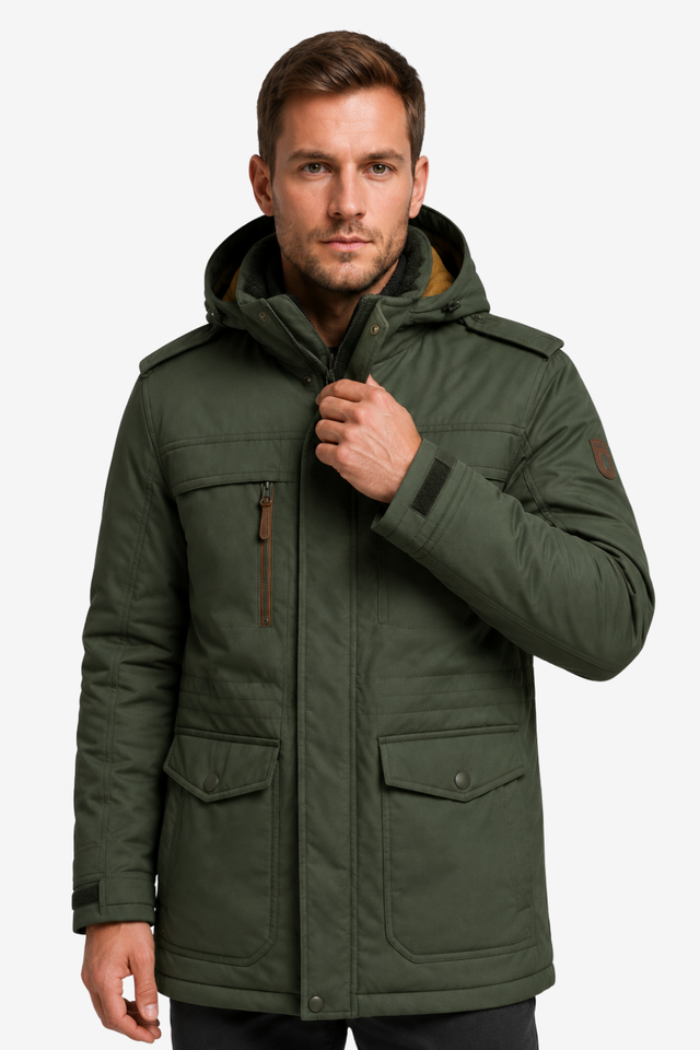 VALERIQUE | Parka mi-longue pour homme – Capuche et fermeture zippée