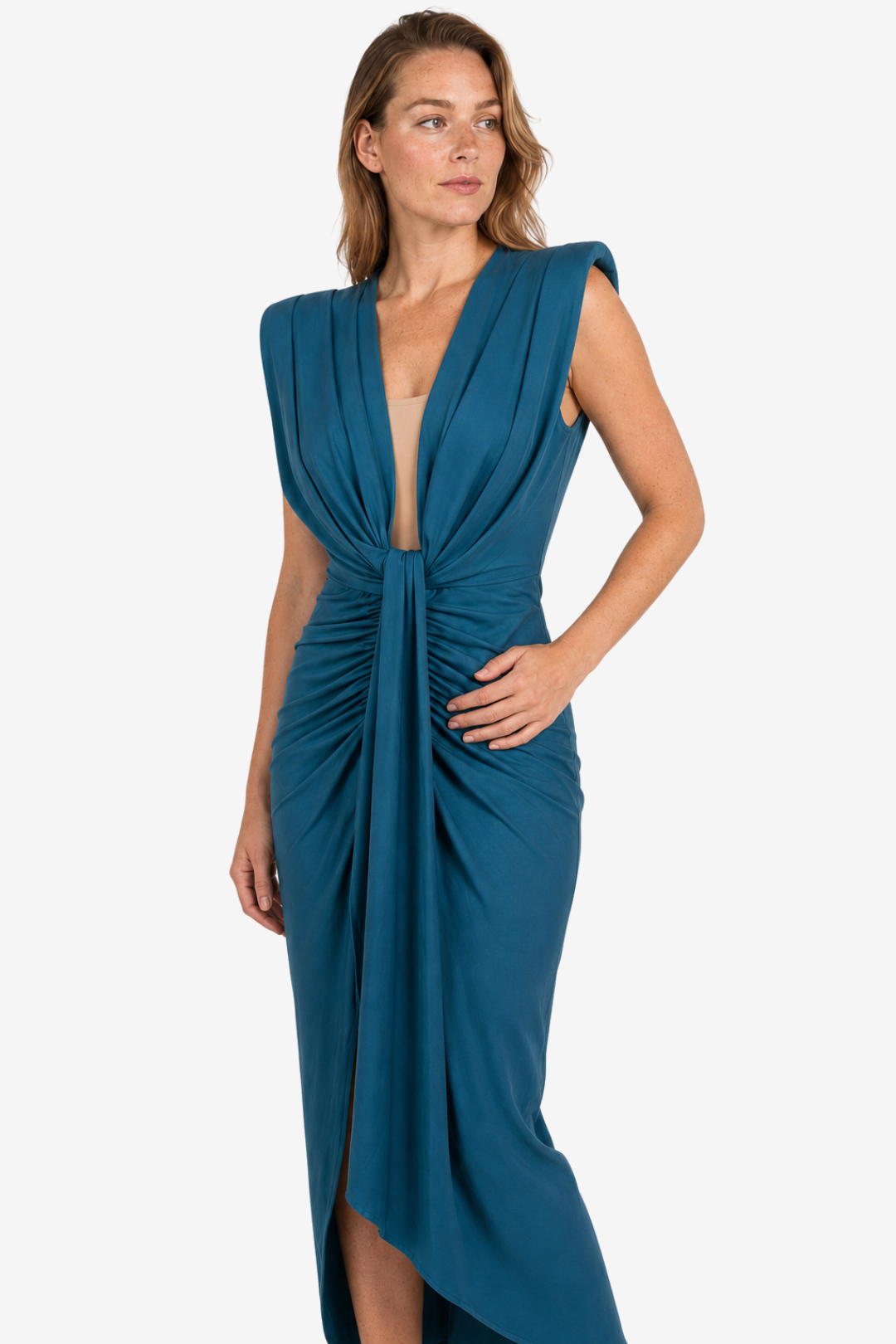 VALERIQUE | Robe Midi Plissée en Coton Léger pour Femme – Taille Marquée