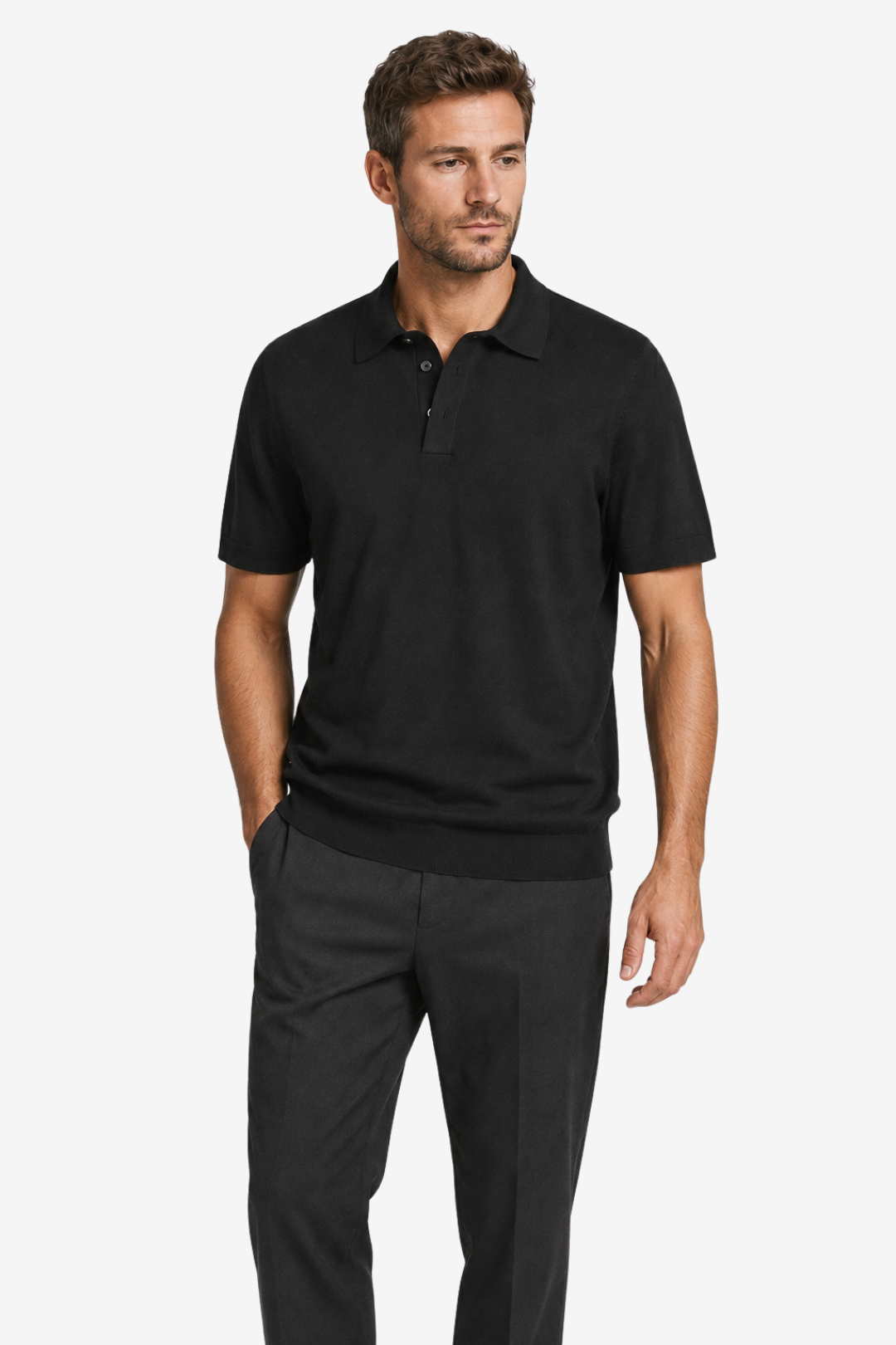 VALERIQUE | Homme Polo en coton coupe droite manches courtes style décontracté