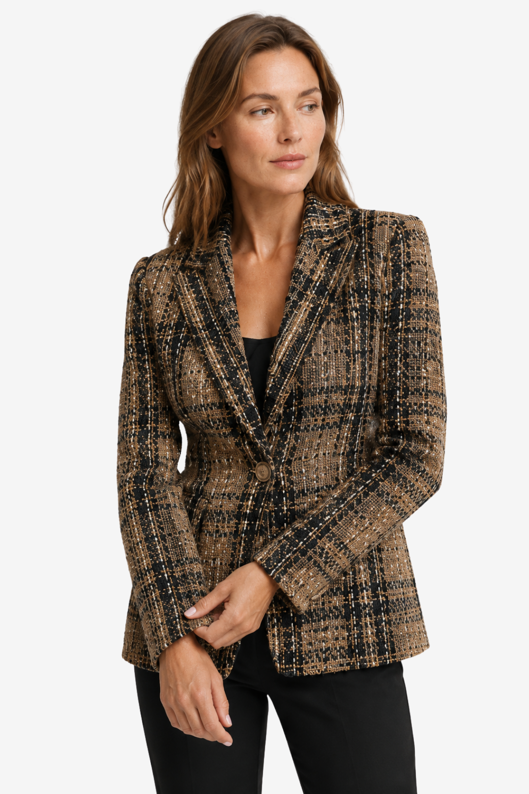 VALERIQUE | Blazer cintré pour femme – Fermeture à un bouton et col à revers
