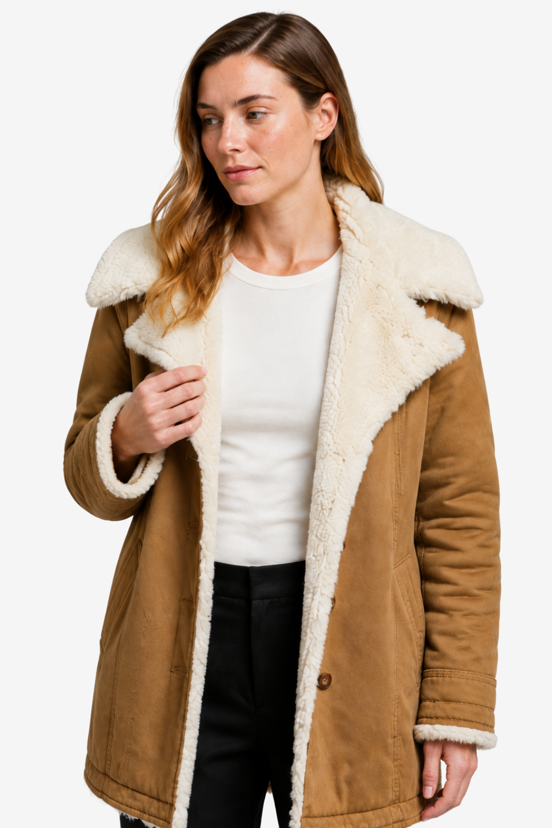 VALERIQUE | Manteau d’hiver à manches longues pour femme – Doublure polaire et fermeture boutonnée