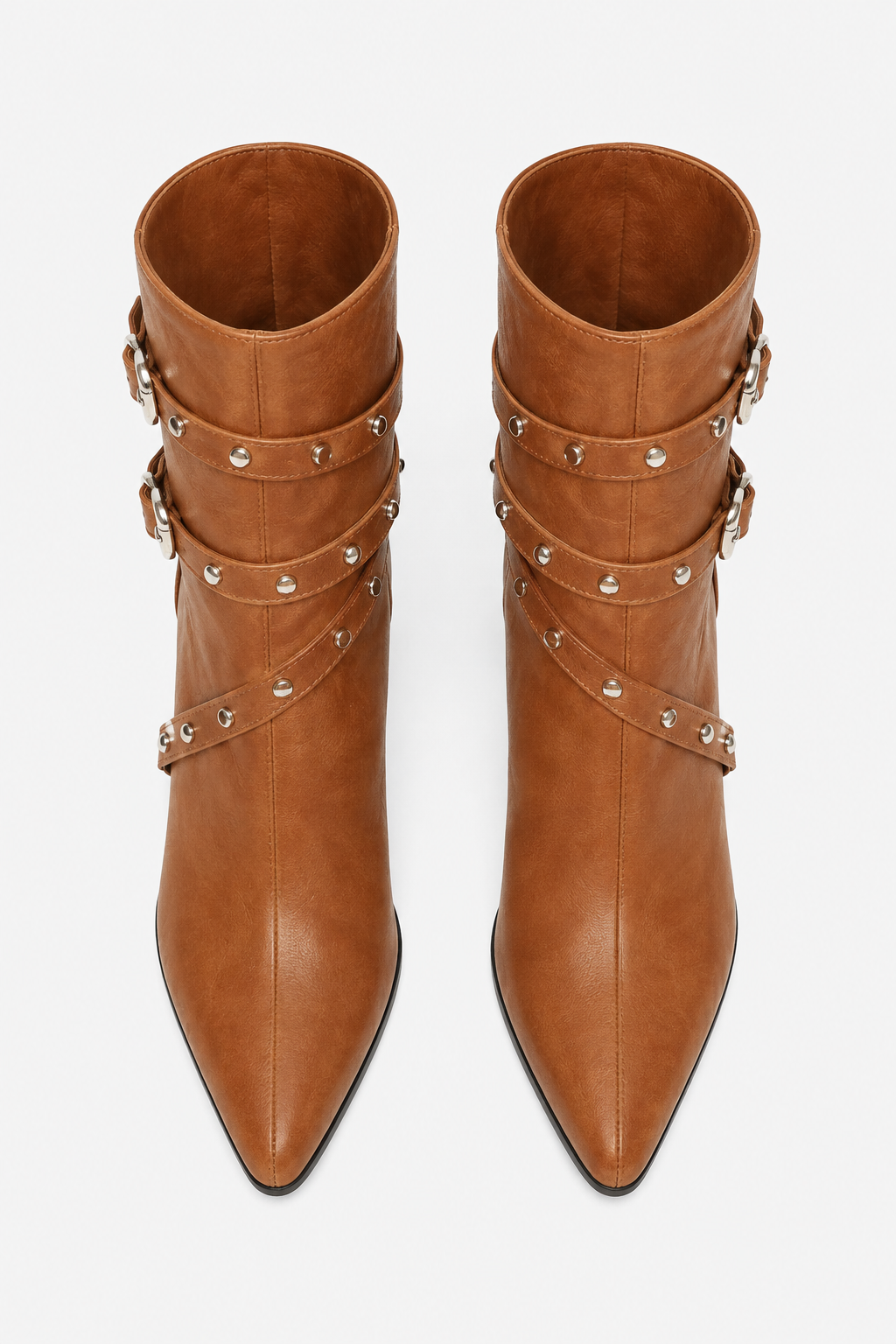 VALERIQUE | Bottines en Cuir Synthétique pour Femme – Bout Pointu