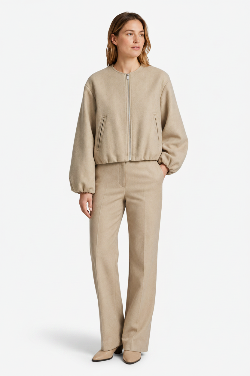 VALERIQUE | Veste Bomber Femme - Kaki, Gris et Noir