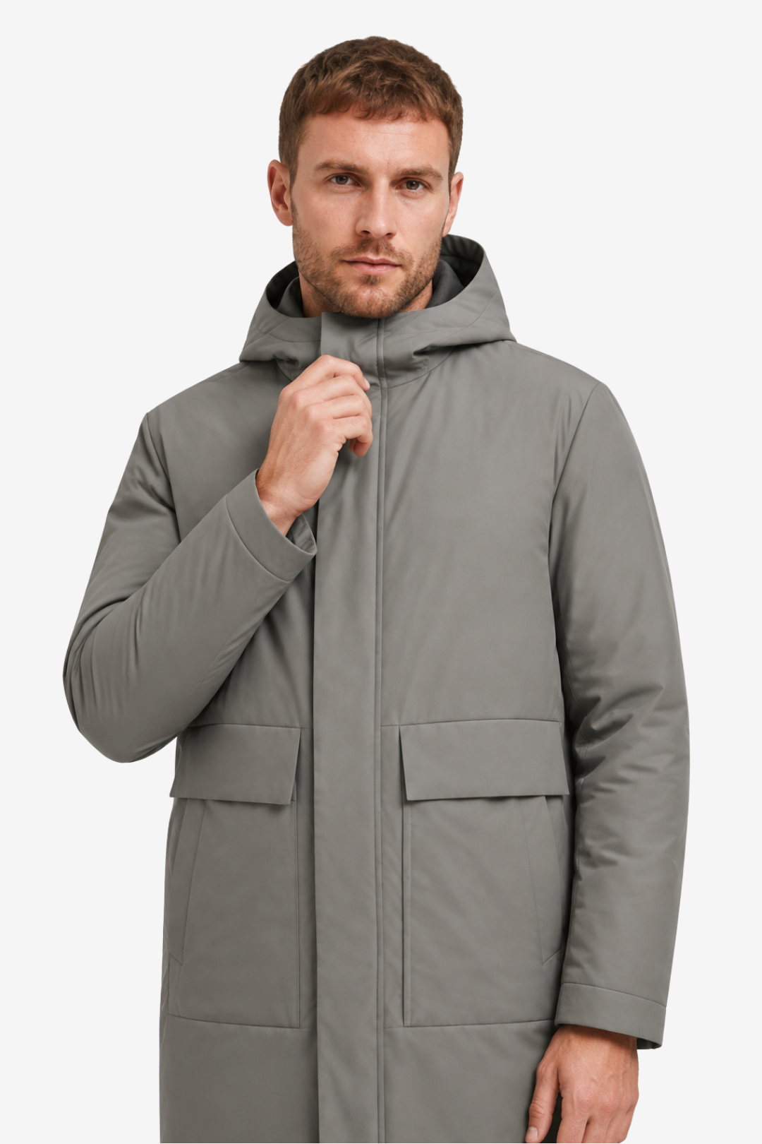 VALERIQUE | Parka longue matelassée à capuche – Coupe longue avec grandes poches avant