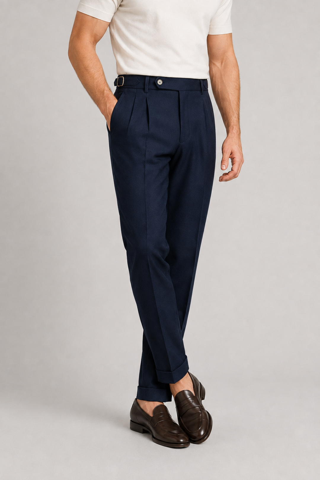 VALERIQUE | Pantalon Homme Tailleur Plissé – Style Formel Élégant