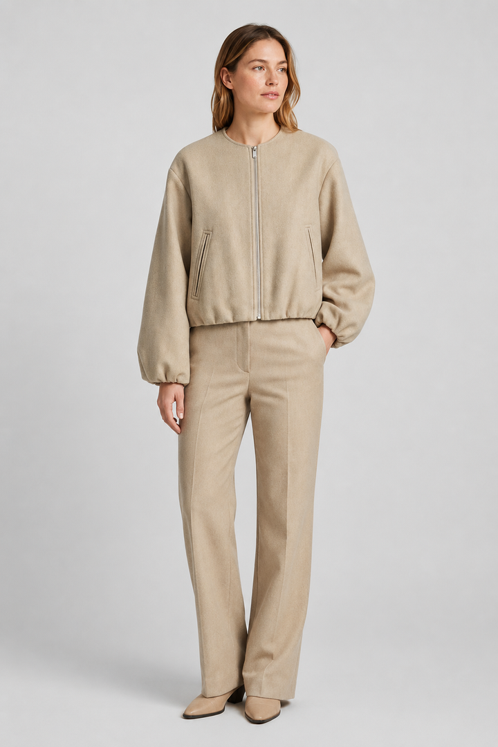 VALERIQUE | Veste Bomber Femme - Kaki, Gris et Noir