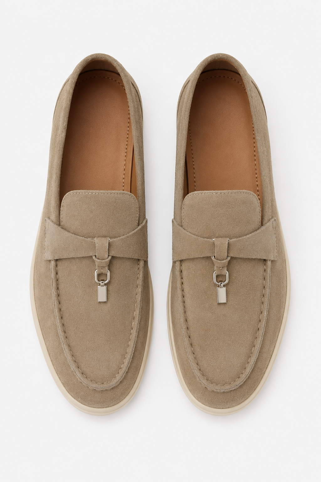 VALERIQUE | Homme Mocassins en suédine détail métal style élégant