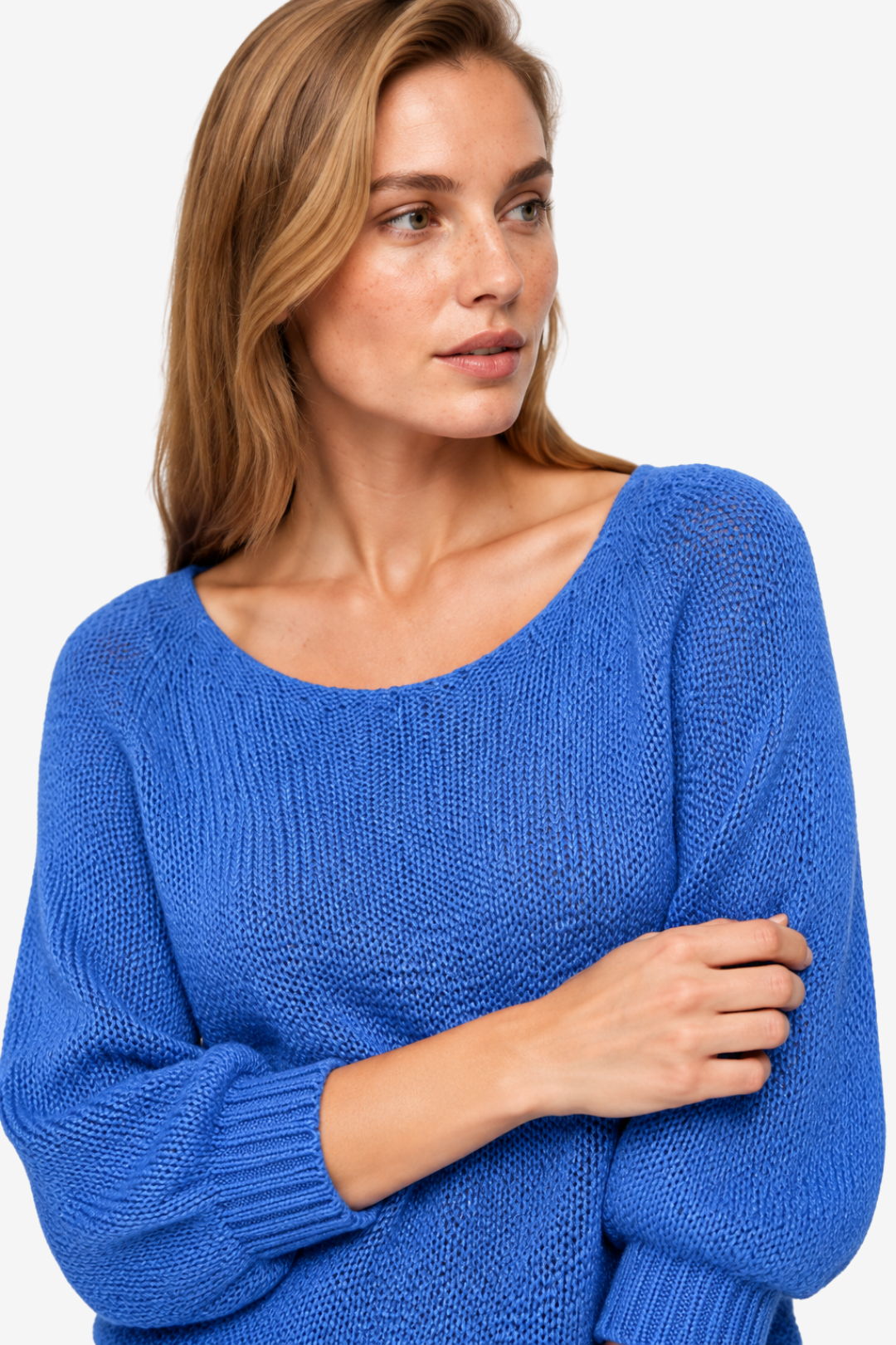 VALERIQUE | Pull en maille à manches longues pour femme – Col rond et coupe décontractée